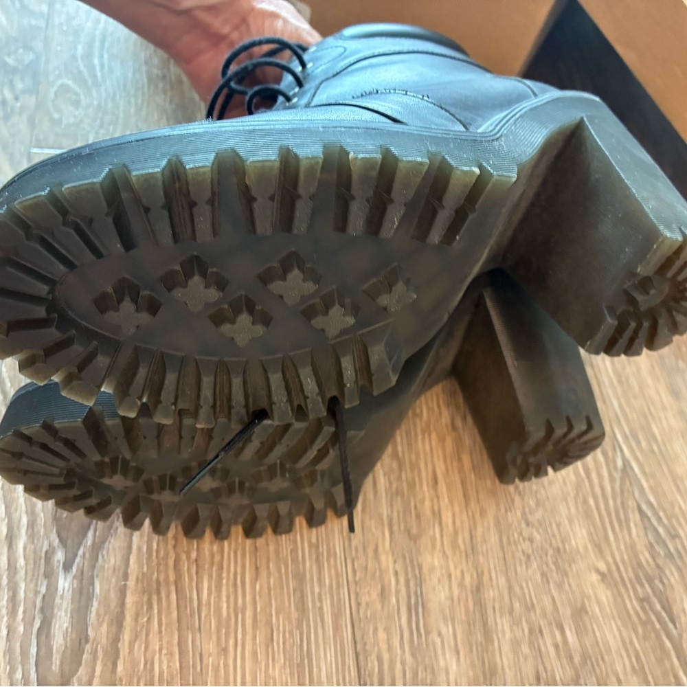 Dr. Martens Black Lace Up High Heel Boots - Picture 3 of 6